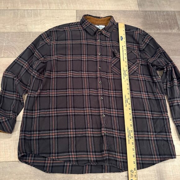 GIOBERTI MENS XXL LONG SLEEVE FLANNEL BUTTON UP SHIRT PLAID - Picture 3 of 9